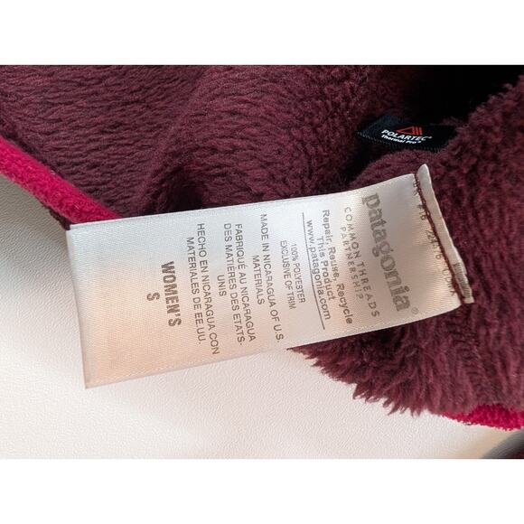 Patagonia Women’s Retool Snap T Pullover Fleece Jacket Wine Maroon Red - Size S - Picture 7 of 13